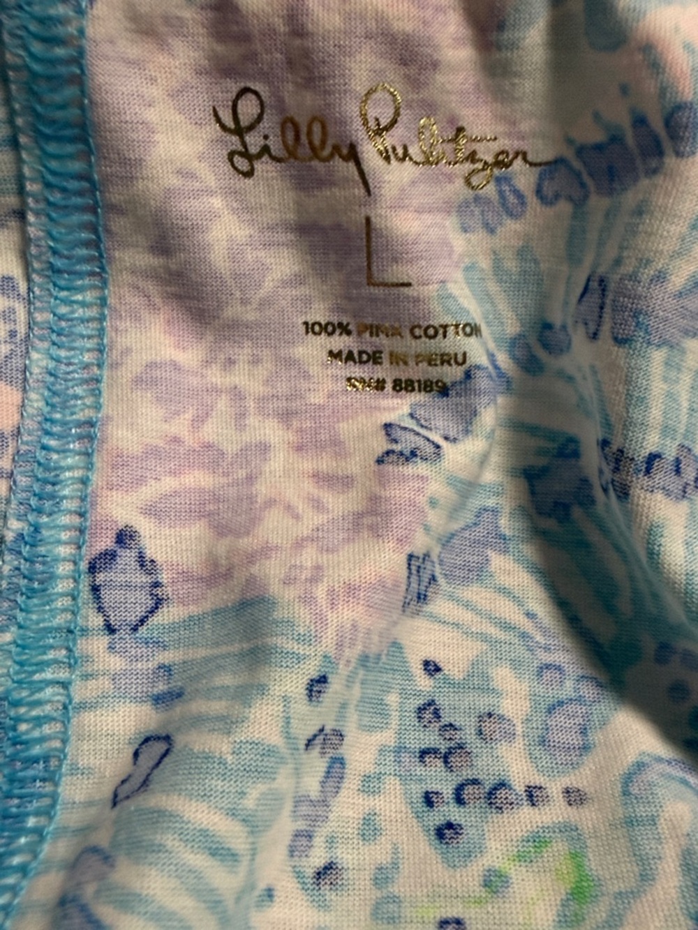 Lilly Pulitzer Brewster Shift Blue Tropical Print Dress with White Lace Trim - Picture 7 of 10